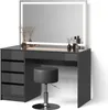 Coiffeuse Livinity Imola Anthracite avec miroir LED et Voir les images du produit 1
