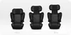 Three car seats are shown side-by-side, indicating different sizes or adjustments. Náhled obrázku produktu