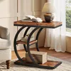 60 cm 3-stöckiger Beistelltisch, C-Form Industriedesign Produktbild-Vorschau 8