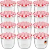 WELLGRO Einmachgläser 230ml – Schraubdeckel TO82 rot Produktbild-Vorschau 1