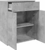 vidaXL Credenza grigio cemento 60x30x75 cm materiale a base Anteprima dell’immagine prodotto 3
