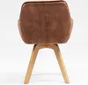 SEBA Drehstuhl Gail 180° cognac Holzfuß Buche, 2er SET Produktbild-Vorschau 6