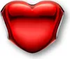 A 3D rendered red heart charm with metallic accents. Produktbild-Vorschau