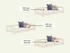Children's single bed Study 90x180 cm - Natural decor Produktbild-Vorschau 11