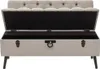 vidaXL Banc avec espace de rangement et dossier 110cm Crème Voir les images du produit 5