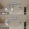 ZMH LED Faretto da soffitto orientabile GU10 Argento lucido Anteprima dell’immagine prodotto 3