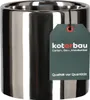 A shiny silver cylinder pot with a green tag attached. Anteprima dell’immagine prodotto