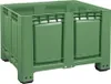 Palettenbox mit Deckel 680l 1200x1000x790 mm Grün - 4 Füsse Produktbild-Vorschau 3