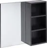 BELIANI Badezimmer Wandschrank mit Spiegelschrank Schwarz Produktbild-Vorschau 1