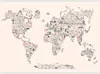 Selbstklebende Folie Fototapete - Map With Icons - Cartoon Produktbild-Vorschau 5