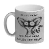 Verrückter Lemur Glitzer-Kaffeebecher mit Spruch Es ist Produktbild-Vorschau 2