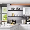 Happyment Étagère murale noire - 120 cm - Lot de 2 - Voir les images du produit 6