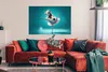 MuchoWow® Poster Kuh - Ballett - Porträt - Blau - Tiere Produktbild-Vorschau 2