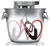 A close-up, transparent view of a kitchen mixer bowl with its mixing attachments and a red spiral element inside. Anteprima dell’immagine prodotto