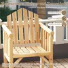 COSTWAY Gartenstuhl Holz, Gartensessel mit geneigter Produktbild-Vorschau 4