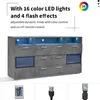 Cassettiera Okwish 140 cm con illuminazione LED e 2 ante in Anteprima dell’immagine prodotto 18