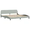 Bett mit Matratze Hellgrau 200x200 cm Samt Produktbild-Vorschau 4