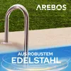Bazénový žebřík AREBOS z nerezové oceli | včetně plastových Náhled obrázku produktu 9