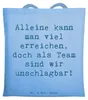 Mr. & Mrs. Panda Jutebeutel Spruch Im Team zusammenarbeiten Produktbild-Vorschau 1