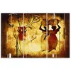 Triptychon auf leinwand abstraktionen - braun 60x40 cm Produktbild-Vorschau 3