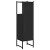 vidaXL Badschrank Schwarz 33x33x120,5 cm Holzwerkstoff Produktbild-Vorschau 2