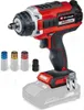 A cordless impact wrench with several socket attachments, presented on a white background. Produktbild-Vorschau