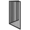 A black metal dog gate with vertical bars, shown from a diagonal angle. Produktbild-Vorschau