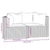 vidaXL Canapé d'angle de jardin avec coussins 2 pcs. Marron Voir les images du produit 7