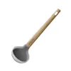 Cuillère à soupe en silicone avec manche en bois 27,5 cm Voir les images du produit 4