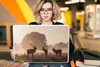 MuchoWow® Laptop Aufkleber Sticker Cover Hirsche - Nebel - Produktbild-Vorschau 5