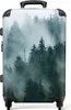 NoBoringSuitcases.com® Großer Koffer - Baum - Grün - Nebel Produktbild-Vorschau 1