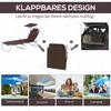 Leżak Sunny ze składanym parasolem brązowy 187 x 58 x 27 cm Podgląd zdjęcia produktu 12