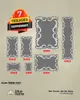 A collection of seven rugs of varying sizes, displayed on a light gray background. A promotional banner at the top left indicates '7 TEILIGES TEPPICHSET'. Produktbild-Vorschau