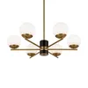 Lampa wisząca, szkło metalowe, mosiądz, 8-płomienna, D 67 Podgląd zdjęcia produktu 3