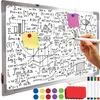 Magnettafel 40 × 60 cm + Magnete, Filzstifte, Schwamm Produktbild-Vorschau 2