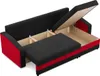 A sectional sofa with storage compartments visible, one section is open. Produktbild-Vorschau