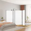 A bedroom scene with a bed and a room divider. Voir les images du produit