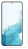 A screen protector is shown placed on top of a smartphone screen. Produktbild-Vorschau
