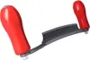 A tool with two red handles and a curved metal blade, isolated on a white background. Podgląd zdjęcia produktu
