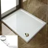 SONNI 120x100x4cm ABS Quadratische Duschwanne rutschfeste Produktbild-Vorschau 1