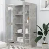 vidaXL Vitrinenschrank Betongrau 82,5x30,5x150 cm Produktbild-Vorschau 3