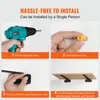 A four-panel instructional image showing how to install shelf brackets. Anteprima dell’immagine prodotto