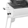 Close-up view of a stainless steel charcoal grill. Produktbild-Vorschau