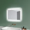 SONNI Badspiegel 60x50cm mit LED energiesparend Beleuchtung Produktbild-Vorschau 2