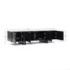 TV Schrank Schwarz Holz Modern mit 4 Türen, MDF, B160 x T40 Produktbild-Vorschau 7