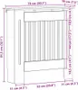 vidaXL Kryt radiátora vysoký lesk biely 78 x 19 x 81,5 cm Náhľad obrázku produktu 8