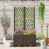 Erhöhtes Gartenbeet mit Rankgitter, Garten-Pflanzgefäß mit Produktbild-Vorschau 4