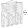 Gabionen mit Hochbogen 12Stk. 200x50x200/220cm Verzinktes Produktbild-Vorschau 1