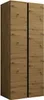 Šatní skříň do předsíně 74 cm SELAND - dub artisan / černá Náhled obrázku produktu 1