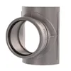 A gray PVC pipe fitting with a T-shape, designed for plumbing. Podgląd zdjęcia produktu